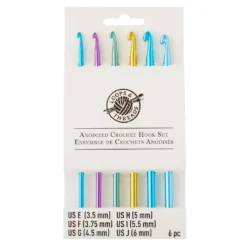 Best Pirce ⭐ Anodized Crochet Hook Set by Loops & Threads®, E-J 👍