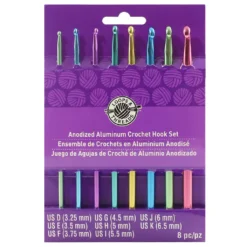 Top 10 ❤️ Anodized Aluminum Crochet Hook Set by Loops & Threads®, D-K 👍 -Crafted Loops Sales Store 10248702 1