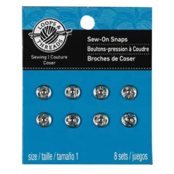 Best Sale ✔️ 12 Packs: 8 ct. (96 total) Silver Sew-On Snaps by Loops & Threads™ 🎁 -Crafted Loops Sales Store 10354228 1