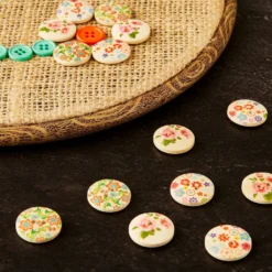 New 😍 Favorite Findings Flower Print Buttons By Loops & Threads® 🥰 -Crafted Loops Sales Store 10509303 20