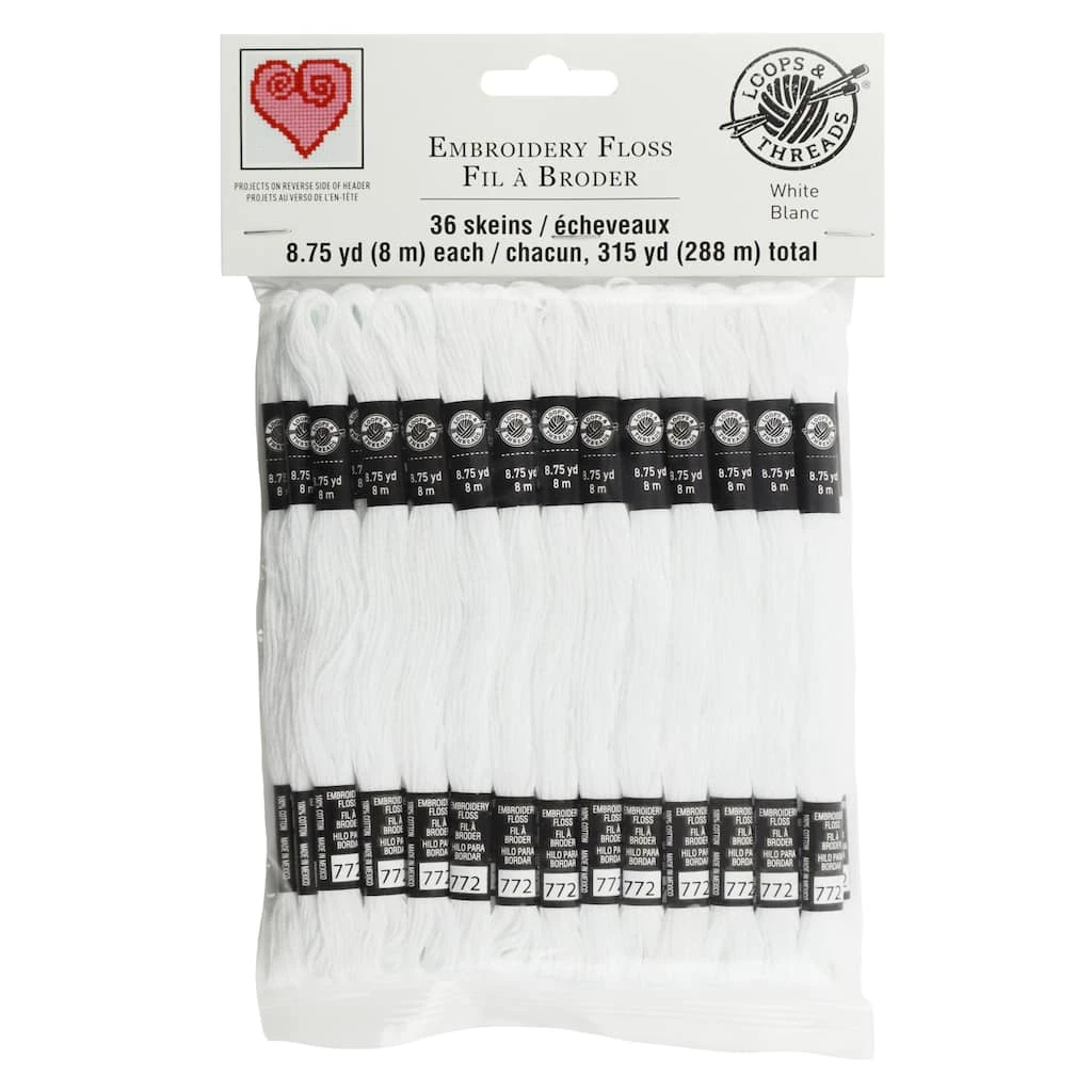 Best Pirce π 12 Packs: 36 ct. (432 total) White Embroidery Floss Pack by Loops & Threads® β 3 Best Pirce π 12 Packs: 36 ct. (432 total) White Embroidery Floss Pack by Loops & Threads® β