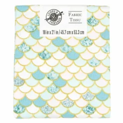 New ✔️ Blue & White Scales Cotton Fabric by Loops & Threads™ 👍