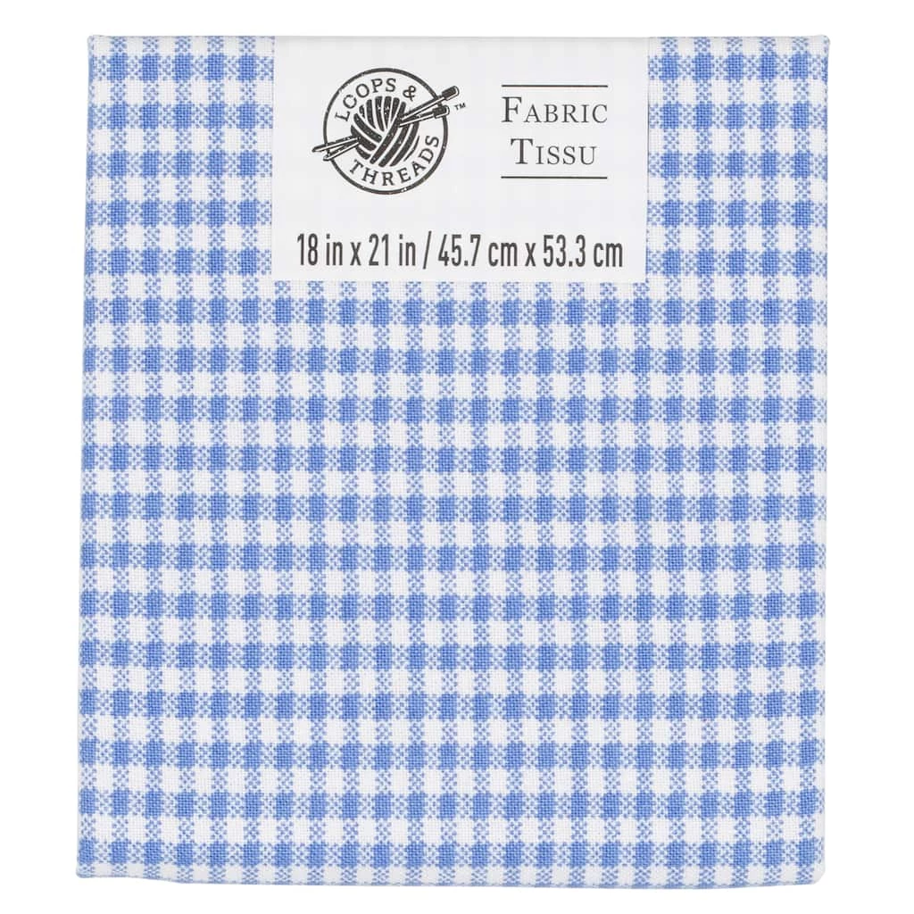 Hot Sale π Blue & White Plaid Cotton Fabric by Loops & Threads™ π― 3 Hot Sale π Blue & White Plaid Cotton Fabric by Loops & Threads™ π―