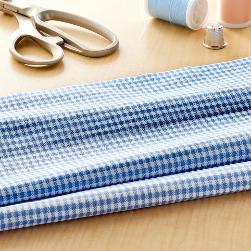 Hot Sale π Blue & White Plaid Cotton Fabric by Loops & Threads™ π― 4 Hot Sale π Blue & White Plaid Cotton Fabric by Loops & Threads™ π― - Image 2