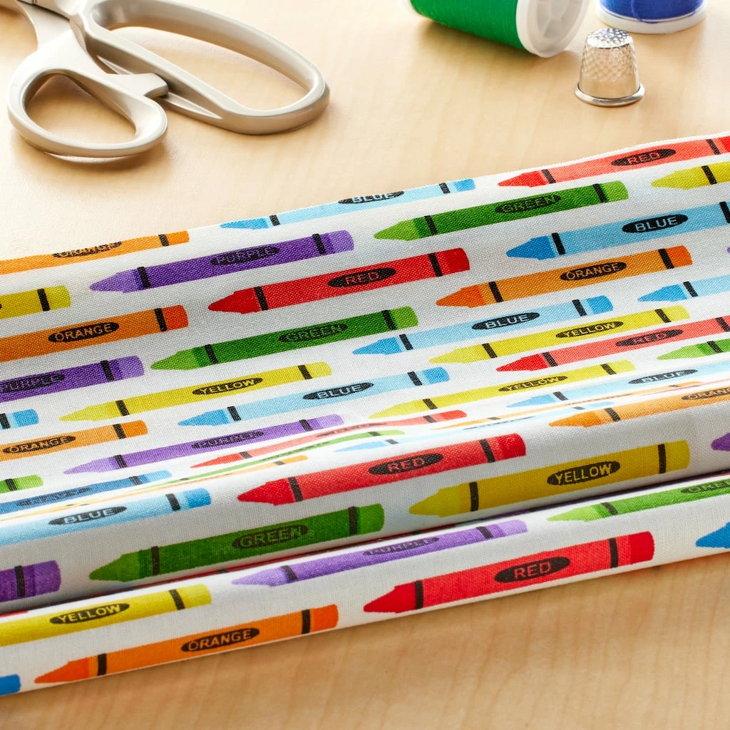 Cheap 𧨠Multicolor Crayon Cotton Fabric by Loops & Threads™ π 4 Cheap 𧨠Multicolor Crayon Cotton Fabric by Loops & Threads™ π - Image 2