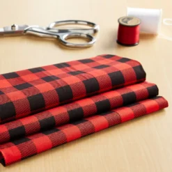 Best reviews of 🎁 Red & Black Buffalo Plaid Cotton Fabric by Loops & Threads™ ❤️ -Crafted Loops Sales Store 10631315 20
