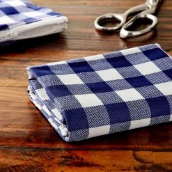Best Sale ✨ Navy & White Buffalo Check Cotton Fabric Bundle by Loops & Threads™ 🤩 -Crafted Loops Sales Store 10631319 20