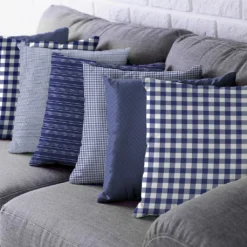 Wholesale 👏 Navy & White Plaid Cotton Fabric Bundle by Loops & Threads™ 🤩 -Crafted Loops Sales Store 10631320 2