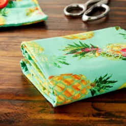 Promo 🎁 Turquoise Pineapple Cotton Fabric Bundle by Loops & Threads™ 👍 -Crafted Loops Sales Store 10631329 20