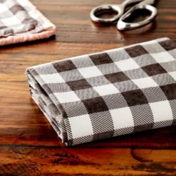 Best Sale 🥰 Black & White Buffalo Check Cotton Fabric by Loops & Threads™ ⭐ -Crafted Loops Sales Store 10631342 20