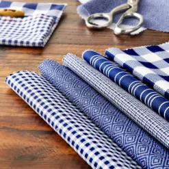 Top 10 ❤️ Navy & White Checkered Cotton Fabric Squares by Loops & Threads™ 🌟 -Crafted Loops Sales Store 10631349 20