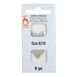 Brand new ✔️ Pony® 8/10 Crewels Needles by Loops & Threads®, 9ct. 🤩 -Crafted Loops Sales Store 10638762 1
