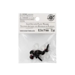 Best deal ✔️ 12 Pack: 9mm Craft Eyes with Plastic Washers by Loops & Threads™ 😀 -Crafted Loops Sales Store 10651094 3 1