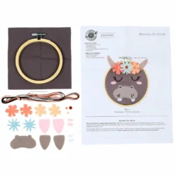 Best Sale 🎁 Hippo Felt Hoop Kit by Loops & Threads™ 👏 -Crafted Loops Sales Store 10663974 3