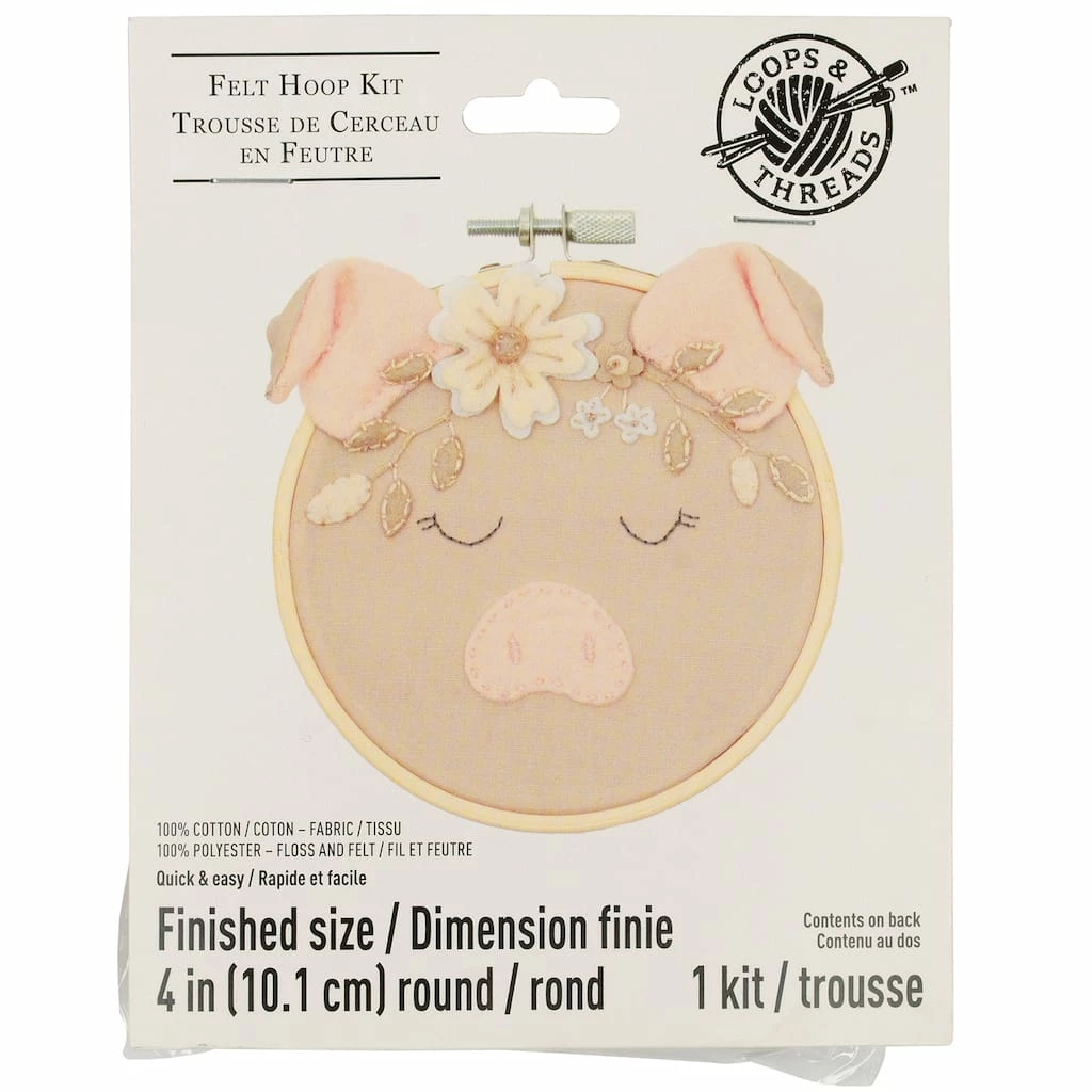 Best Sale 𧨠Pig Felt Hoop Kit by Loops & Threads™ π― 3 Best Sale 𧨠Pig Felt Hoop Kit by Loops & Threads™ π―