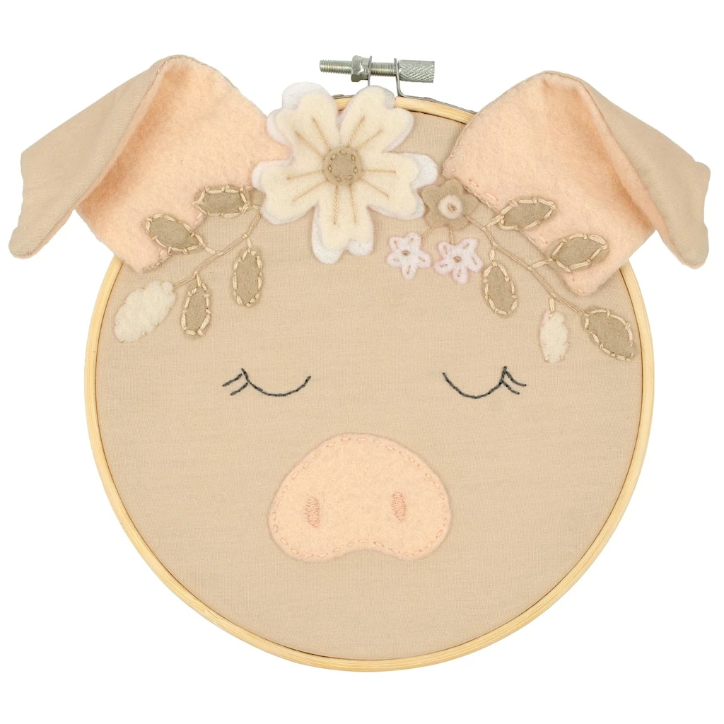 Best Sale 𧨠Pig Felt Hoop Kit by Loops & Threads™ π― 4 Best Sale 𧨠Pig Felt Hoop Kit by Loops & Threads™ π― - Image 2