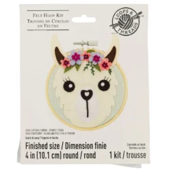 Top 10 🎁 Llama Felt Hoop Kit by Loops & Threads™ ✔️ -Crafted Loops Sales Store 10663982 1