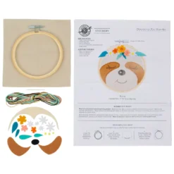 New 😍 Sloth Felt Hoop Kit by Loops & Threads™ 👍 -Crafted Loops Sales Store 10663986 3