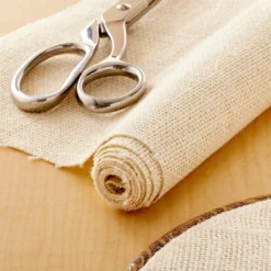 Brand new 🤩 Cream Laminated Burlap Fabric Roll by Loops & Threads® 🎁 -Crafted Loops Sales Store 10664350 20