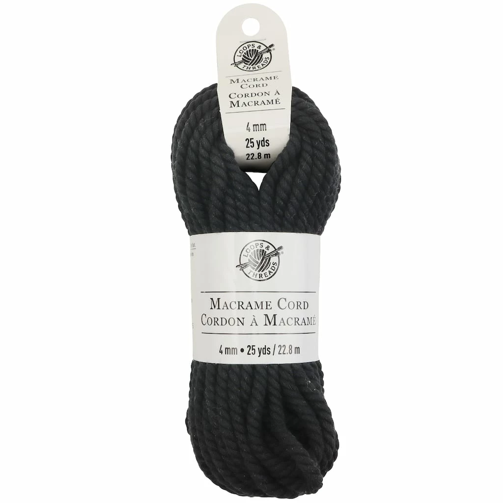 Flash Sale ❤️ Macramé Cotton Cord by Loops & Threads®, 25yd. ⭐ 3 Flash Sale ❤️ Macramé Cotton Cord by Loops & Threads®, 25yd. ⭐