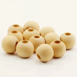Best Sale 🥰 Natural Wood Round Beads by Loops & Threads®, 25mm 🤩 -Crafted Loops Sales Store 10666683 2