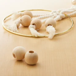 Best Sale 🥰 Natural Wood Round Beads by Loops & Threads®, 25mm 🤩 -Crafted Loops Sales Store 10666683 20