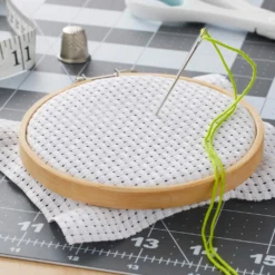 Buy ⌛ 12 Pack: White Herta Cross Stitch Fabric by Loops & Threads®, 15" x 18" ⌛ -Crafted Loops Sales Store 10666752 20 1