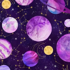 Discount 😍 Purple Space Cotton Fabric Bundle by Loops & Threads™ 🔥 -Crafted Loops Sales Store 10691450 5