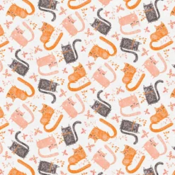 Best Sale ❤️ Coral Cats Cotton Fabric Bundle by Loops & Threads™ 🎁 -Crafted Loops Sales Store 10691456 3