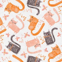 Best Sale ❤️ Coral Cats Cotton Fabric Bundle by Loops & Threads™ 🎁 -Crafted Loops Sales Store 10691456 5