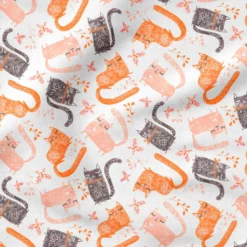 Best Sale ❤️ Coral Cats Cotton Fabric Bundle by Loops & Threads™ 🎁 -Crafted Loops Sales Store 10691456 6