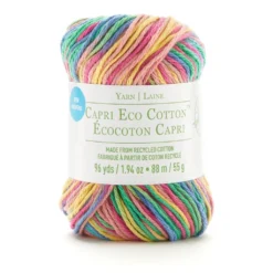 Cheapest βοΈ Capri Eco Cotton™ Multicolor Yarn by Loops & Threads® π€©