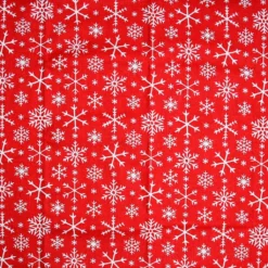 Deals ⌛ Red Snowflake Cotton Fabric by Loops & Threads® 🌟 -Crafted Loops Sales Store 10699485 2