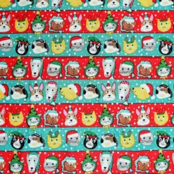 Budget 🌟 Christmas Pets Cotton Fabric by Loops & Threads® ✔️ -Crafted Loops Sales Store 10699497 2