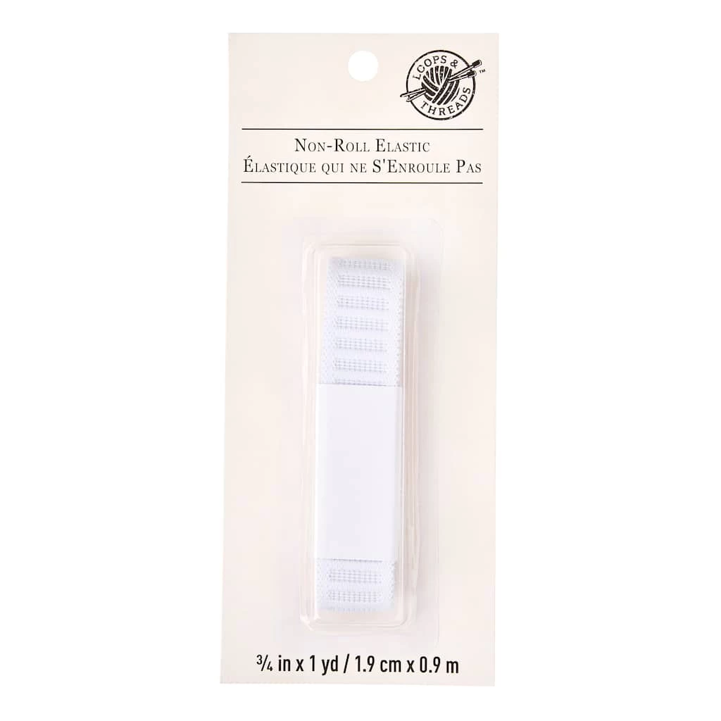 Budget π 12 Pack: 3/4" White Non-Roll Elastic by Loops & Threads™ π 3 Budget π 12 Pack: 3/4" White Non-Roll Elastic by Loops & Threads™ π